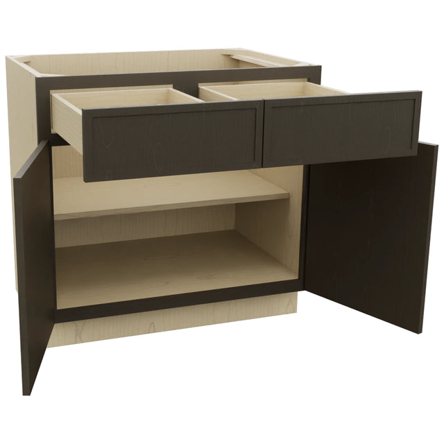 Fabuwood Luna Kona B36 Base Standard Cabinet, Open View