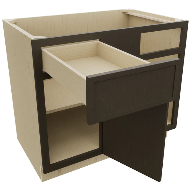 Fabuwood Luna Kona BLB42/45 Base Corner Blind Cabinet, Open View