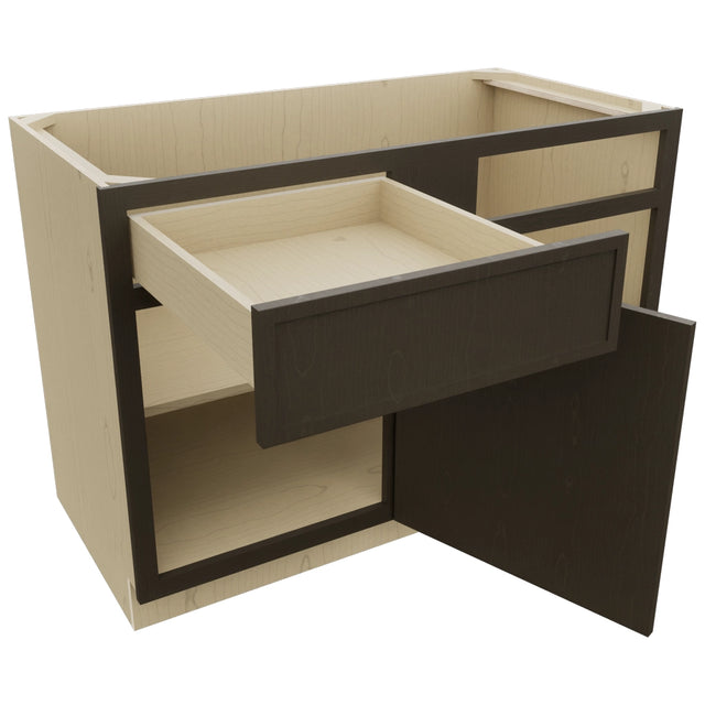 Fabuwood Luna Kona BLB48/51 Base Corner Blind Cabinet, Open View