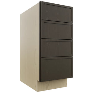 Fabuwood Luna Kona DB15-4 Base 4 Drawers Cabinet, Front View