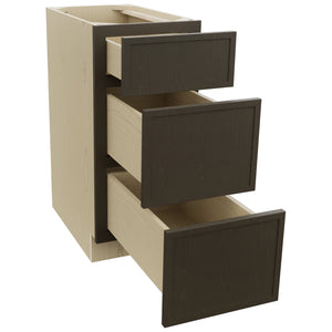 Fabuwood Luna Kona DB15 Base 3 Drawers Cabinet, Open View