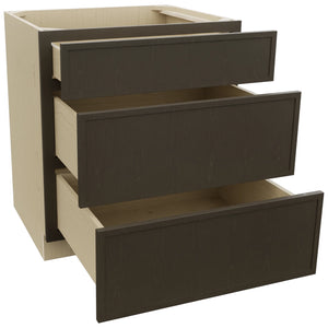 Fabuwood Luna Kona DB30 Base 3 Drawers Cabinet, Open View