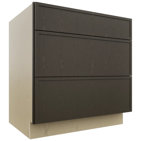 Fabuwood Luna Kona DB33 Base 3 Drawers Cabinet, Front View