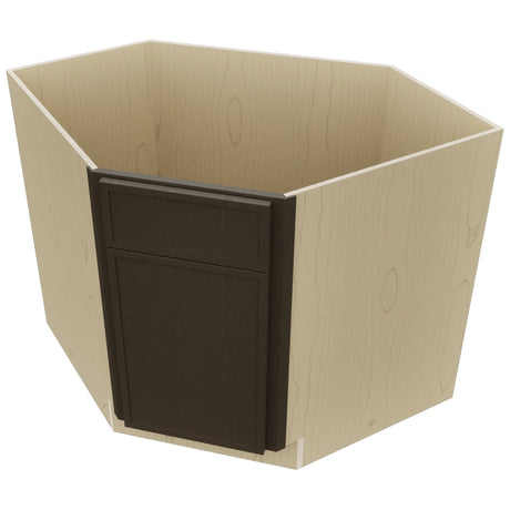 Fabuwood Luna Kona DSB36 Base Corner Diagonal Sink Cabinet, Top View