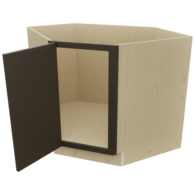 Fabuwood Luna Kona DSB36FD Base Corner Diagonal Sink Cabinet, Open View