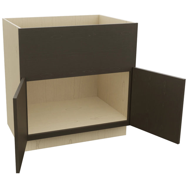 Fabuwood Luna Kona FS33 Base Farm Sink Cabinet, Open View