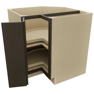 Fabuwood Luna Kona LSB33 Base Corner Lazy Susan Cabinet, Open View