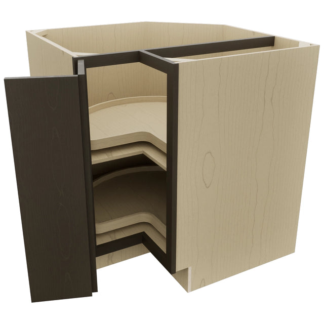 Fabuwood Luna Kona LSB33 Base Corner Lazy Susan Cabinet, Open View