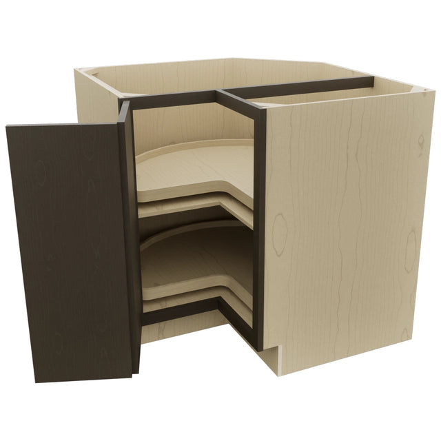 Fabuwood Luna Kona LSB36 Base Corner Lazy Susan Cabinet, Open View