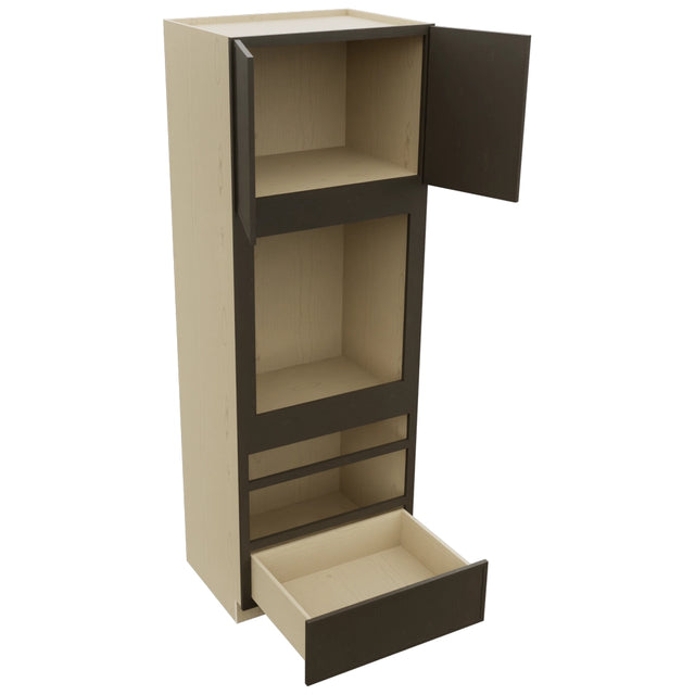 Fabuwood Luna Kona OC3396D Tall Oven Cabinet Double, Open View