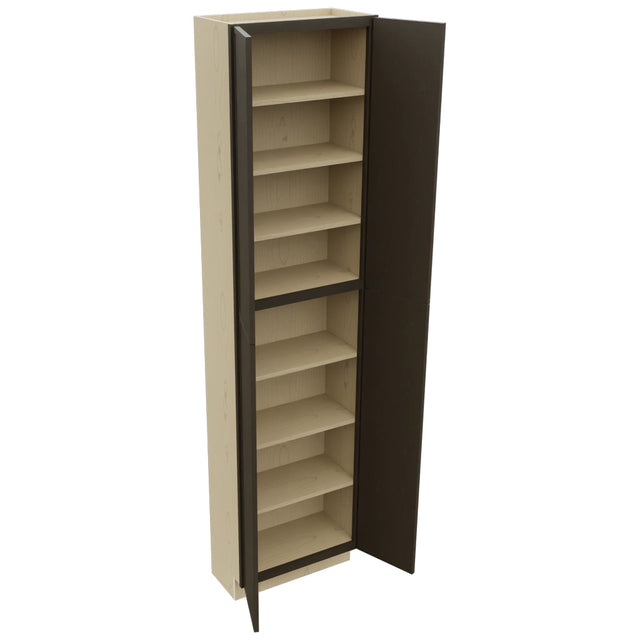 Fabuwood Luna Kona TP241296 Tall Pantry Cabinet, Open View