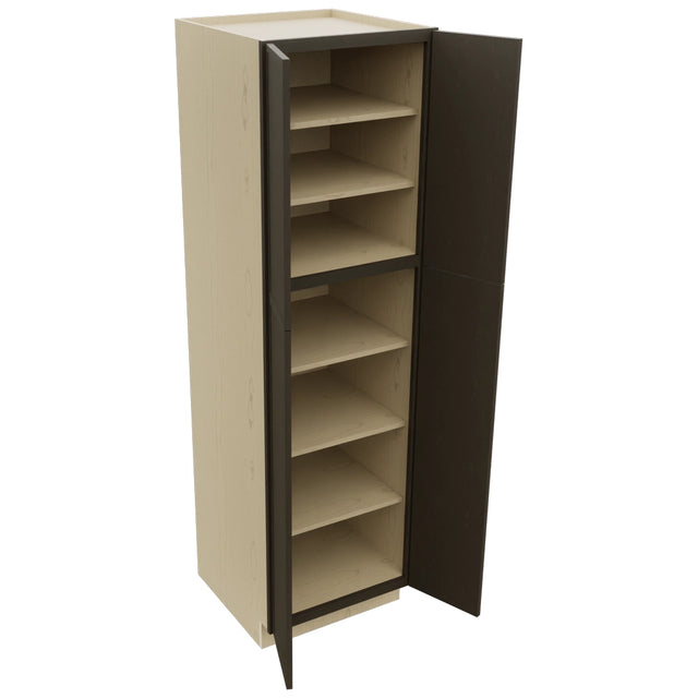 Fabuwood Luna Kona TP242484 Tall Pantry Cabinet, Open View