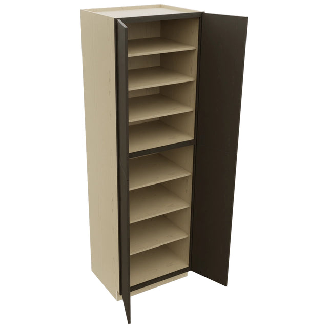 Fabuwood Luna Kona TP302496 Tall Pantry Cabinet, Open View