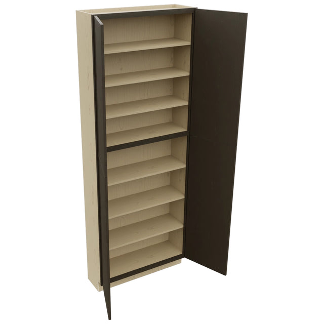 Fabuwood Luna Kona TP361296 Tall Pantry Cabinet, Open View