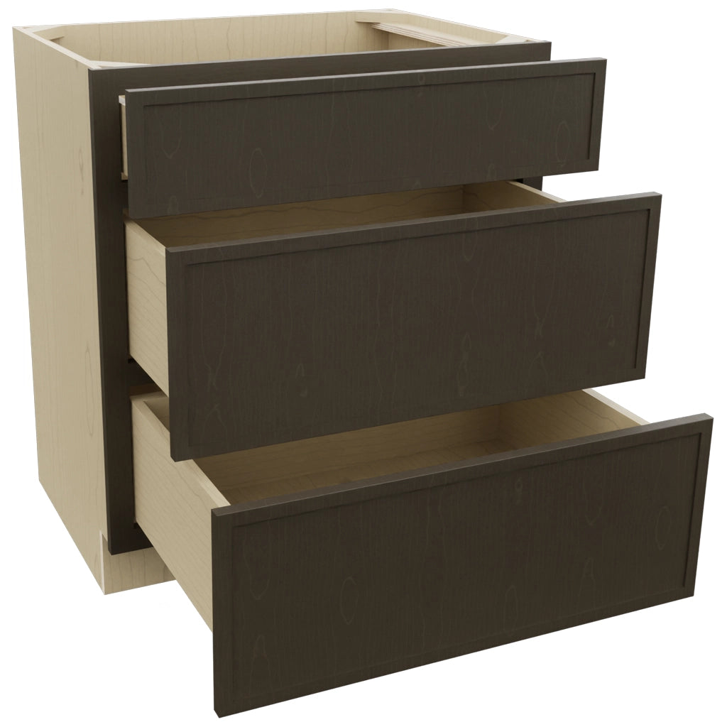 Fabuwood Luna Kona VDB30-34 Vanity Drawer Cabinet, Open View