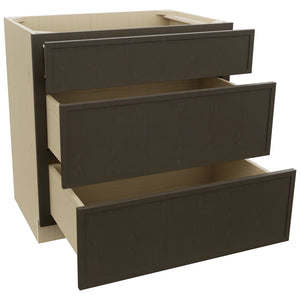 Fabuwood Luna Kona VDB33-34 Vanity Drawer Cabinet, Open View