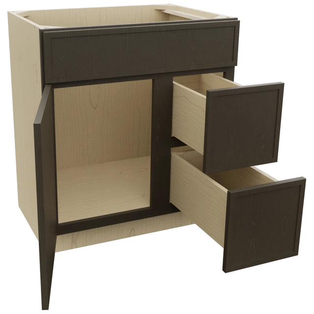 Fabuwood Luna Kona VSD36DR Vanity Combo Cabinet, Open View