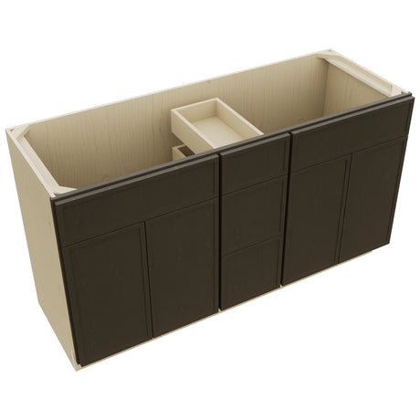 Fabuwood Luna Kona VSD60DOUBLE Vanity Combo Cabinet, Top View
