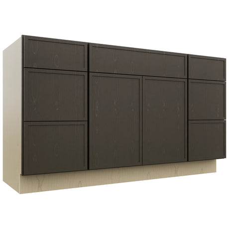 Fabuwood Luna Kona VSD60SINGLE Vanity Combo Cabinet, Front View