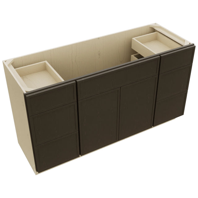 Fabuwood Luna Kona VSD60SINGLE Vanity Combo Cabinet, Top View