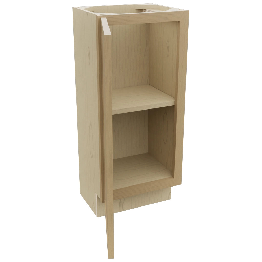 Fabuwood Luna Natural Oak B15FD-12D Base Full Door Cabinet, Open View