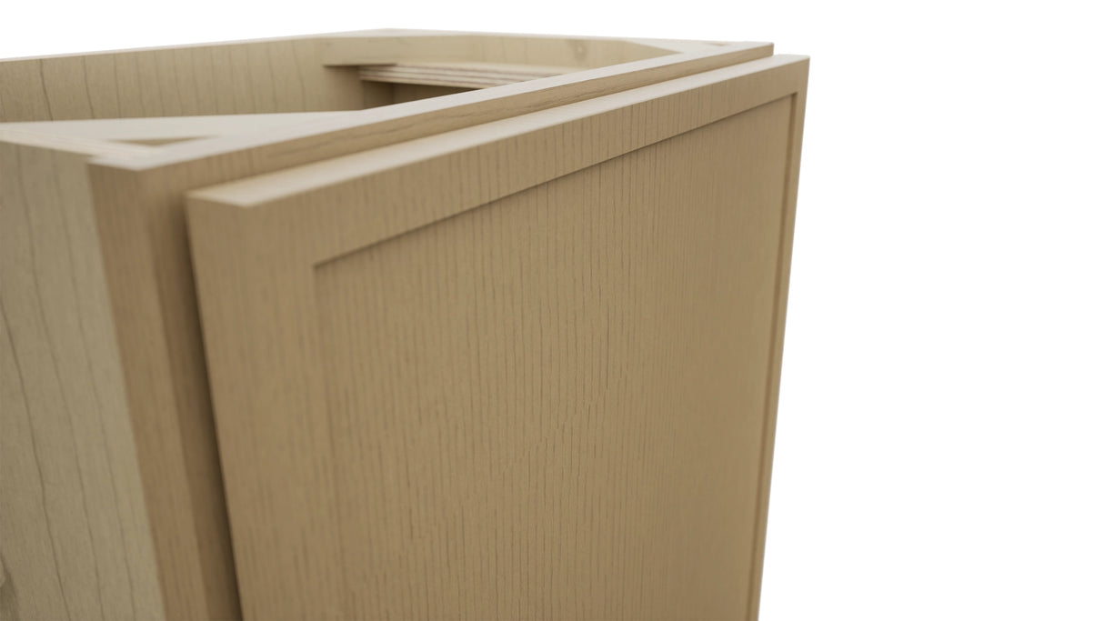 Fabuwood Luna Natural Oak B18FD-12D Base Full Door Cabinet, Detail View