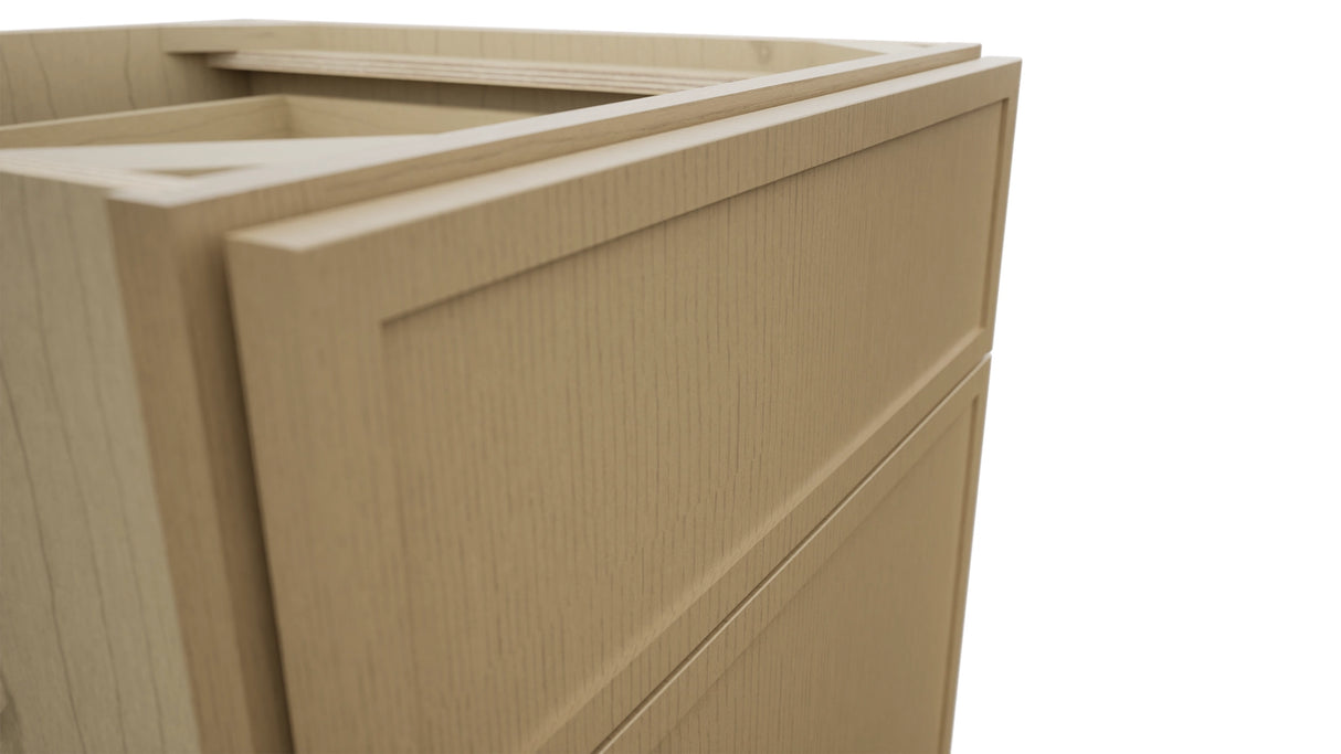 Fabuwood Luna Natural Oak B21 Base Standard Cabinet, Detail View