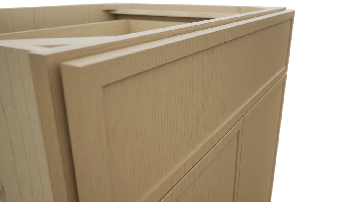 Fabuwood Luna Natural Oak B30 Base Standard Cabinet, Detail View
