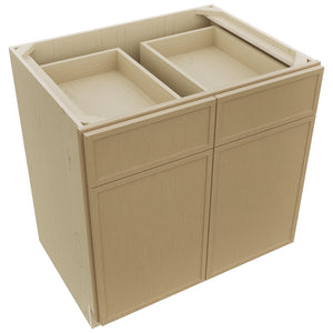 Fabuwood Luna Natural Oak B33 Base Standard Cabinet, Top View