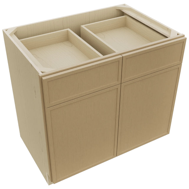 Fabuwood Luna Natural Oak B36 Base Standard Cabinet, Top View