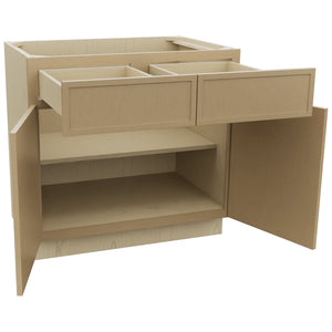 Fabuwood Luna Natural Oak B36 Base Standard Cabinet, Open View