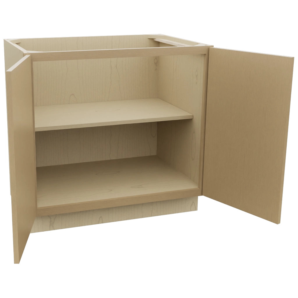 Fabuwood Luna Natural Oak B36FD Base Full Door Cabinet, Open View