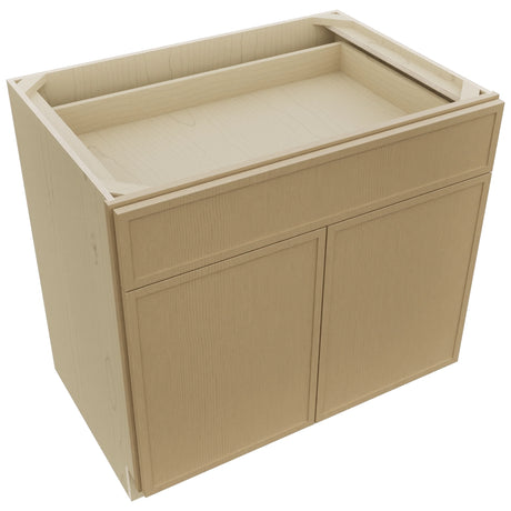 Fabuwood Luna Natural Oak B36SDF Base Standard Cabinet, Top View