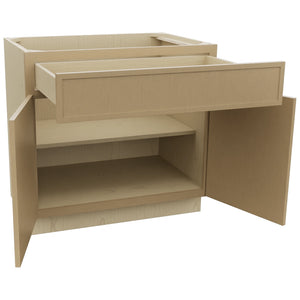 Fabuwood Luna Natural Oak B36SDF Base Standard Cabinet, Open View