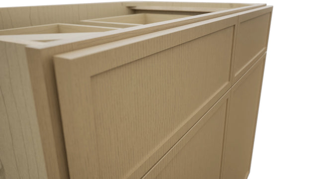 Fabuwood Luna Natural Oak B39 Base Standard Cabinet, Detail View