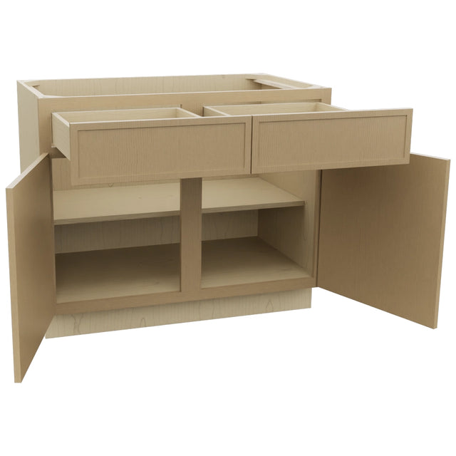 Fabuwood Luna Natural Oak B42 Base Standard Cabinet, Open View
