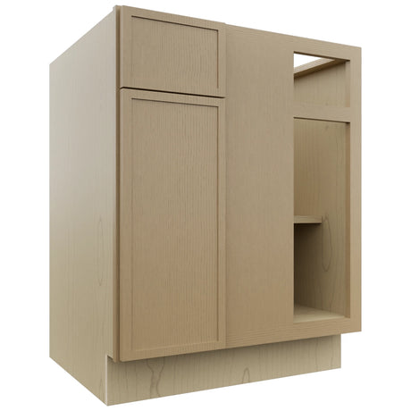 Fabuwood Luna Natural Oak BLB36/39 Base Corner Blind Cabinet, Front View