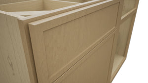 Fabuwood Luna Natural Oak BLB48/51 Base Corner Blind Cabinet, Detail View