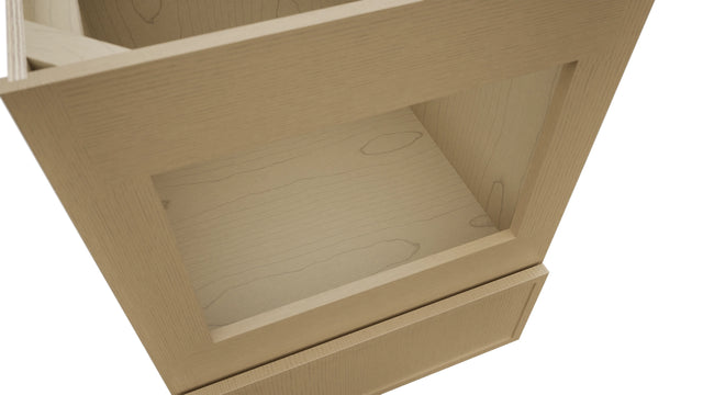 Fabuwood Luna Natural Oak BMC24 Base Microwave Cabinet, Detail View