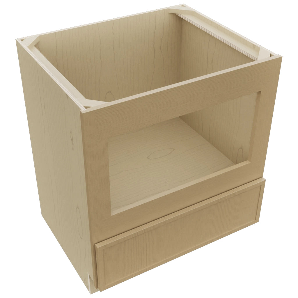 Fabuwood Luna Natural Oak BMC30 Base Microwave Cabinet, Top View