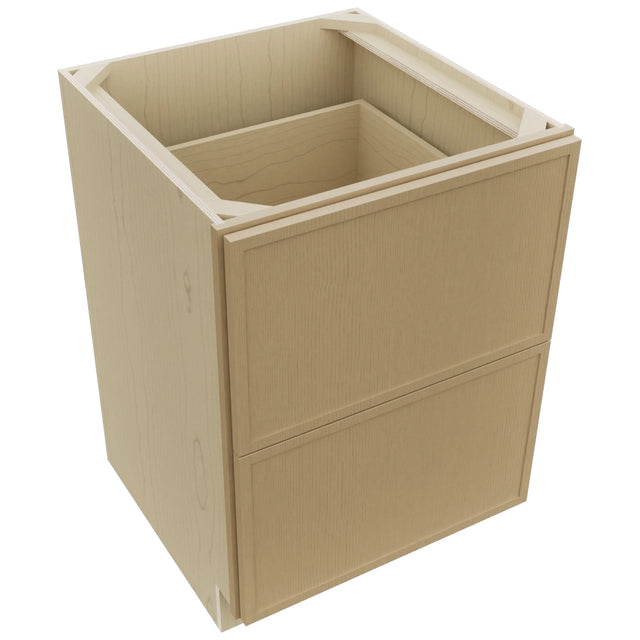 Fabuwood Luna Natural Oak DB24-2 Base 2 Drawers Cabinet, Top View