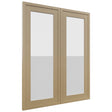 Fabuwood Luna Natural Oak DS GDW2430 Wall Glass Door, Front View