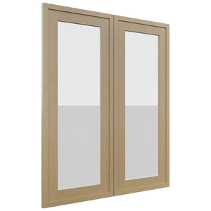 Fabuwood Luna Natural Oak DS GDW2430 Wall Glass Door, Front View