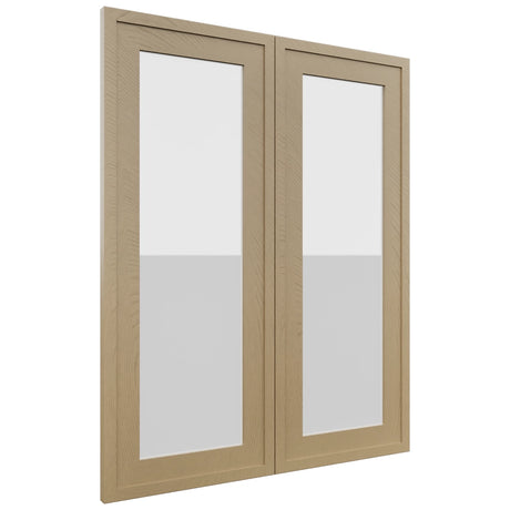 Fabuwood Luna Natural Oak DS GDW2430 Wall Glass Door, Front View