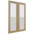 Fabuwood Luna Natural Oak DS GDW2436 Wall Glass Door, Front View