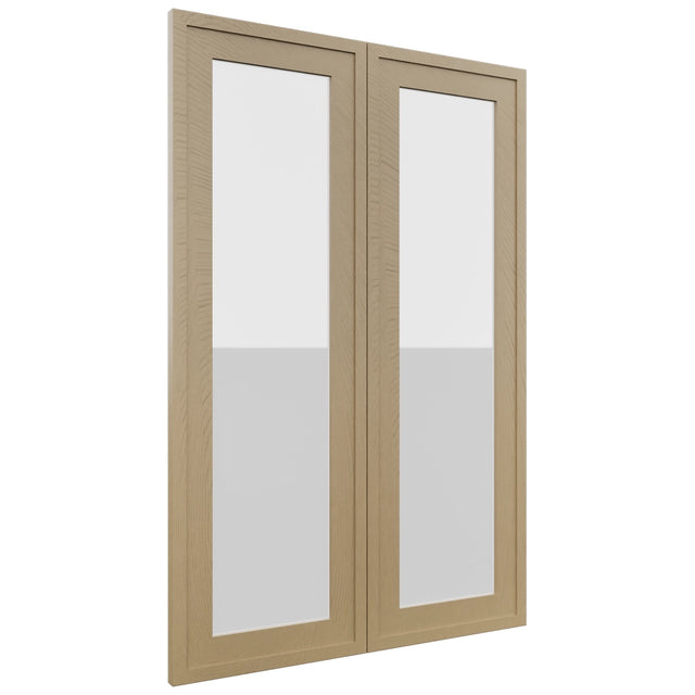 Fabuwood Luna Natural Oak DS GDW2436 Wall Glass Door, Front View