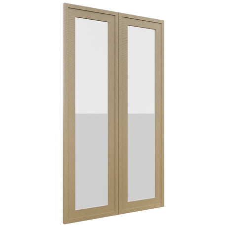 Fabuwood Luna Natural Oak DS GDW2442 Wall Glass Door, Front View