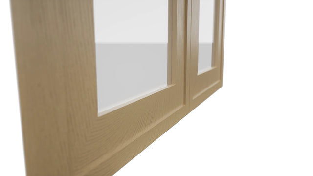 Fabuwood Luna Natural Oak DS GDW2442 Wall Glass Door, Detail View