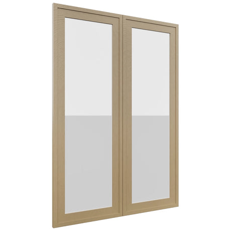 Fabuwood Luna Natural Oak DS GDW3042 Wall Glass Door, Front View