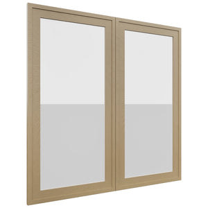 Fabuwood Luna Natural Oak DS GDW3636 Wall Glass Door, Front View